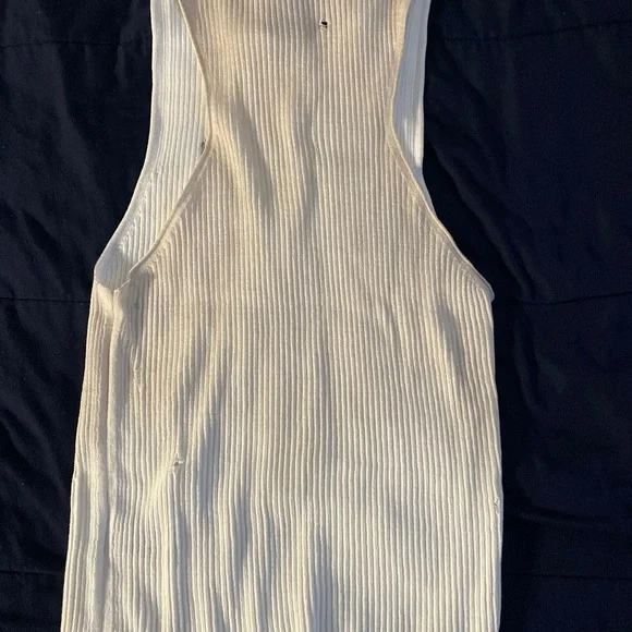 Zara White Ribbed Tank Top - Picture 3 of 3